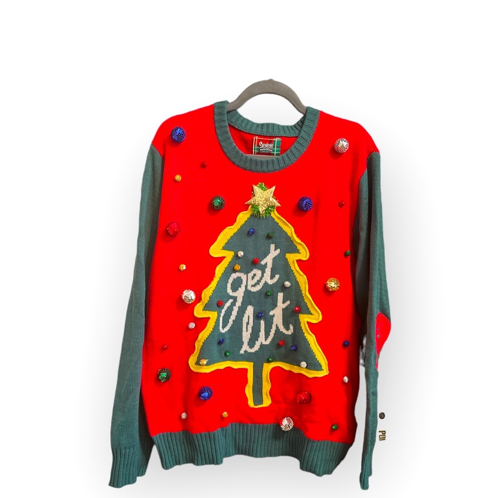 Novelty Xmas “Get Lit” Sweater